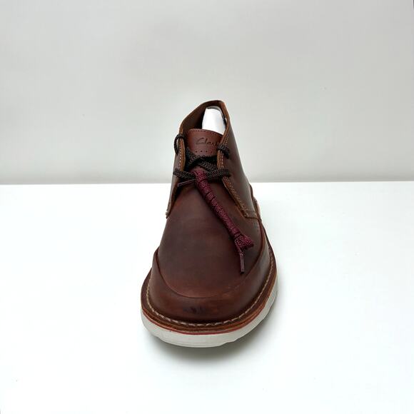 NIB Clarks Men\'s Bruno Top Chukka Brown Leather Boots - US10.5 D; EU44 main image 10